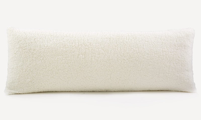 Reafort Ultra Soft Sherpa Body Pillow Cover/Case with Zipper Closure 21"x54" (21"x54" Body Pillow Cover, Cream) - Image 2